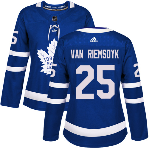 Adidas Toronto Maple Leafs #25 James Van Riemsdyk Blue Home Authentic Women Stitched NHL Jersey->women nhl jersey->Women Jersey